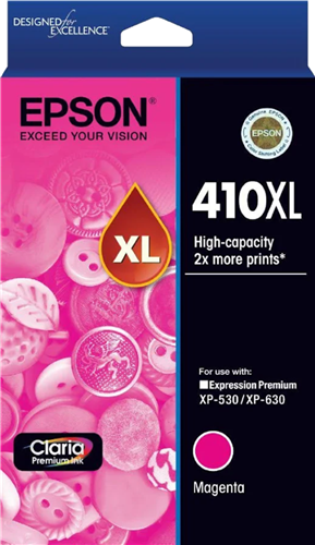 Epson 410XL Magenta High Yield Ink Cartridge – Printer Consumables | ACP Online