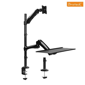 Brateck 13-27" Single Monitor Sit-Stand Workstation