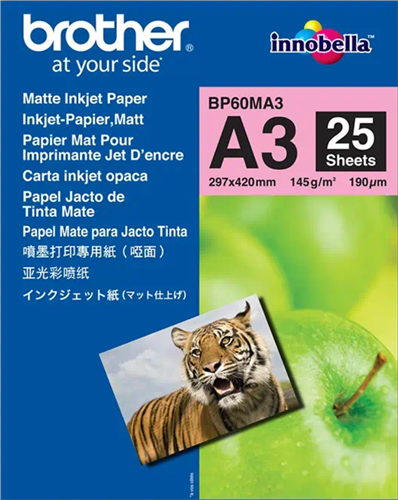 Brother BP60MA3 A3 Matte Inkjet Paper 145GSM 25 Sheets – Printer Consumables | ACP Online