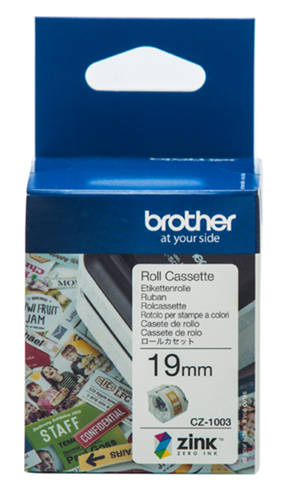 Brother CZ-1003 19mm Printable Roll Cassette