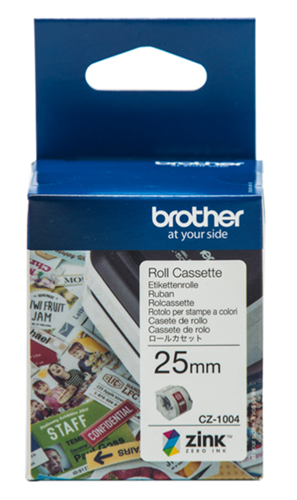 Brother CZ-1004 25mm Printable Roll Cassette
