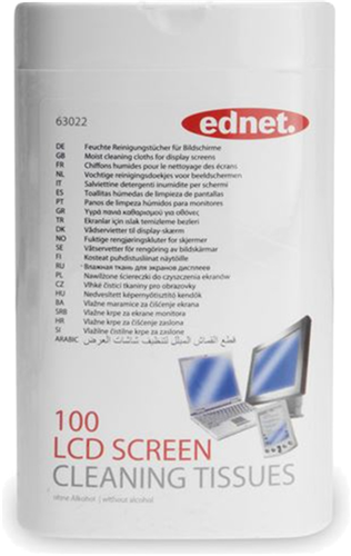 Ednet Screen Cleaning Wipes Tub - 100 – Cleaning | ACP Online