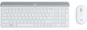 Logitech MK470 Slim Wireless Keyboard and Mouse - White
