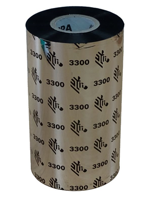 Zebra J3300 Wax/Resin Ribbon Black 110mm x 300m