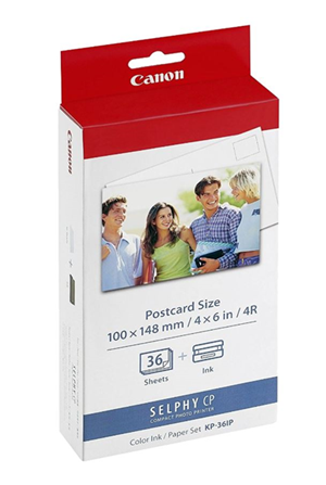Canon KP-36IP Selphy 6x4 Photo Paper & Ink Kit - 36 Sheets