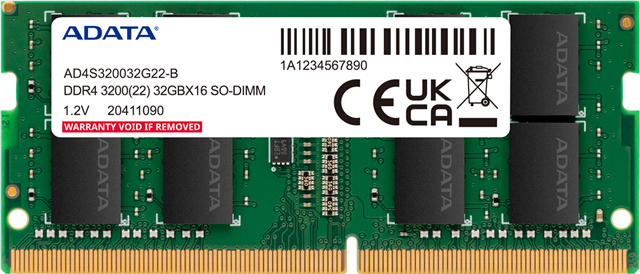 ADATA 32GB DDR4-3200 2048x8 SODIMM Lifetime wty – Memory - Notebooks | ACP Online