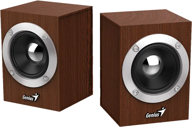 Genius SP-HF280 Wooden USB Powered Speakers – Speakers | ACP Online