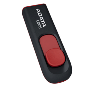 ADATA C008 Retractable USB2.0 Flash Drive 32GB Black/Red