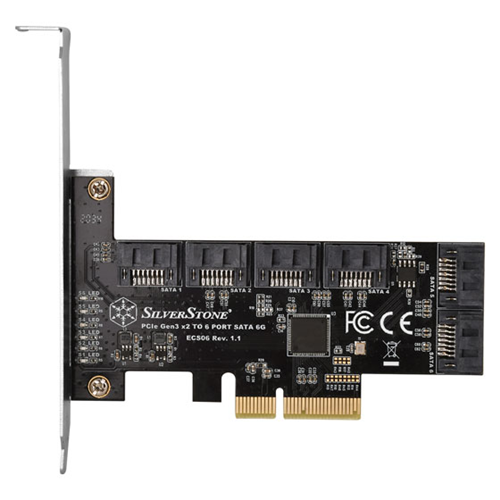 Silverstone ECS06 SATA III PCI Express card 6-port – IO Cards | ACP Online