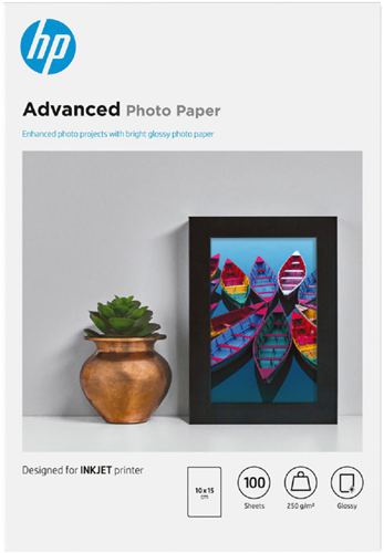 HP Advanced 10x15cm Glossy 250gsm Photo Paper - 100 Sheets – HP Printers & Accessories | ACP Online