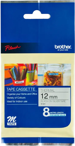 Brother 12mm Black on Silver M931 for PT90 – Brother Printers & Accessories | ACP Online