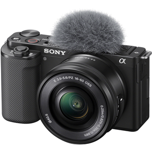 Sony ZVE10 24.2MP Black Vlog Camera w/ 16-50 