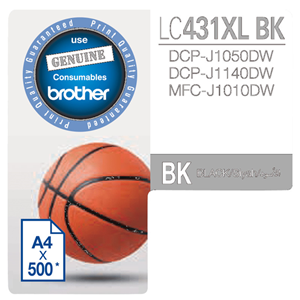 Brother LC431XLBK Black High Yeild Ink Cartridge