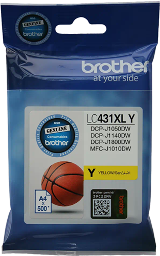 Brother LC431XLY Yellow High Yield Ink Cartridge – Printer Consumables | ACP Online