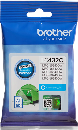 Brother LC432C Cyan Ink Cartridge – Printer Consumables | ACP Online