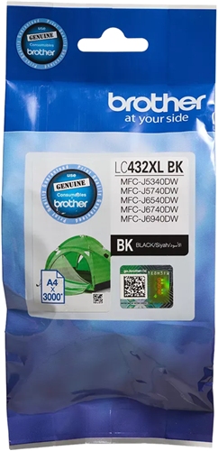 Brother LC432XLBK Black High Yield Ink Cartridge – Printer Consumables | ACP Online
