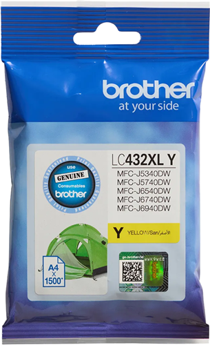 Brother LC432XLY Yellow High Yield Ink Cartridge – Printer Consumables | ACP Online
