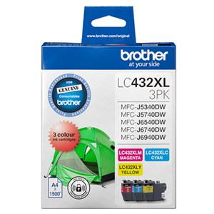 Brother LC432XL3PKS 3-Pack High Yeild Ink Cartridge