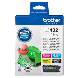 Brother LC4324PKS 4-Pack Ink Cartridge (B/C/M/Y)