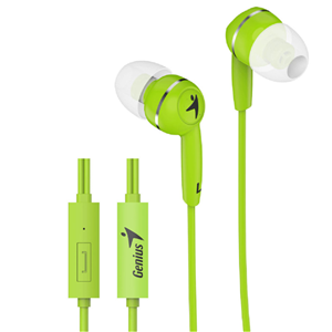 Genius HS-M320 Green In-Ear Headphones w/Mic