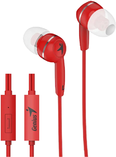 Genius HS-M320 Red In-Earphones with Inline Mic – Headset / Microphone | ACP Online