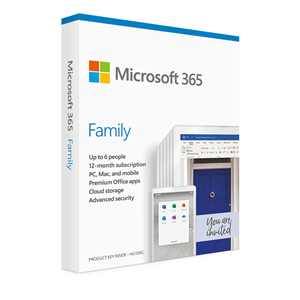 Microsoft 365 Family 1 Year 6 Users