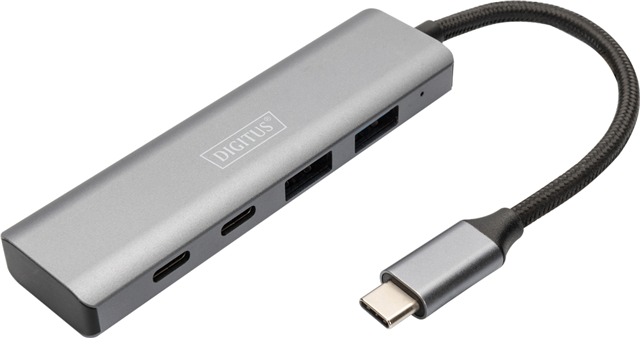 DIGITUS USB-C 4 Port HUB, 2x USB A + 2x USB-C – USB Hubs | ACP Online