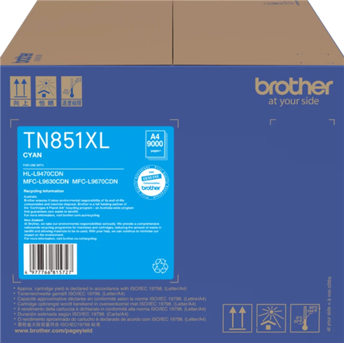 Brother TN851XLC Cyan High Capacity Toner – Brother Printers & Accessories | ACP Online