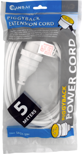 Sansai Piggy Back Extension Cord 5M – Surge & Spike Protectors | ACP Online