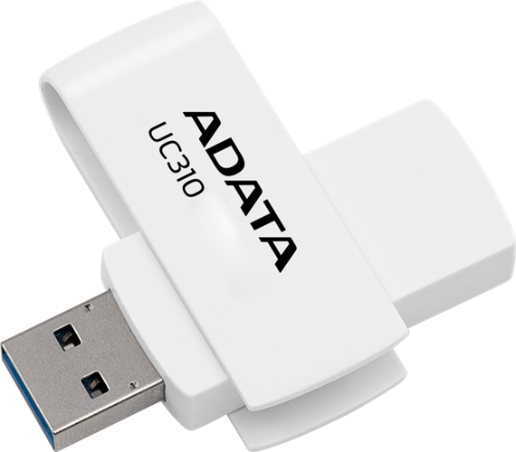 ADATA UC310 Swivel USB3.2 64GB White Flash Drive – Drives - Flash/Pen | ACP Online