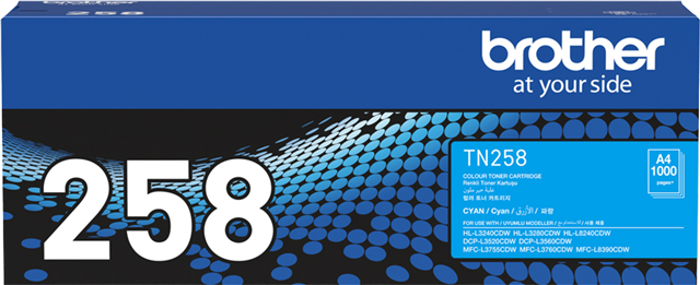 Brother TN258C Toner Cyan – Brother Printers & Accessories | ACP Online