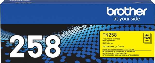 Brother TN258Y Toner Yellow – Brother Printers & Accessories | ACP Online