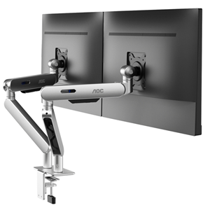 AOC AM420S 17-34" Dual Monitor Stand - Clamp/Grommet