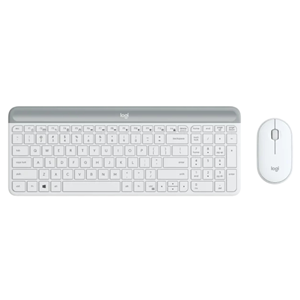 Logitech MK470 Slim Wireless Keyboard and Mouse - White