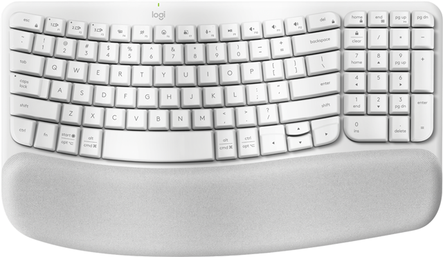 Logitech Wave Keys Wireless Ergo Keyboard - White – Keyboards | ACP Online