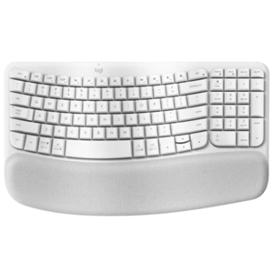 Logitech Wave Keys Wireless Ergo Keyboard - White