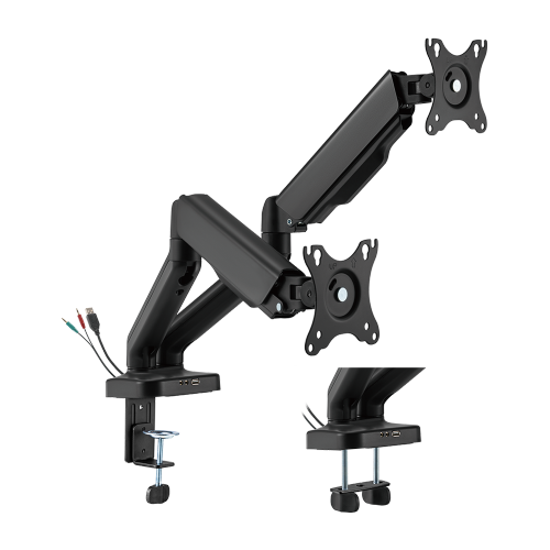 BRATECK Elegant Dual 17"-32" Counter Balance Monitor Desk Mount – Mount Brackets (LCD & Proj) | ACP Online