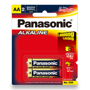 Panasonic AA Alkaline Battery 2 Pack