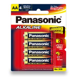 Panasonic AA Alkaline Battery 4 Pack