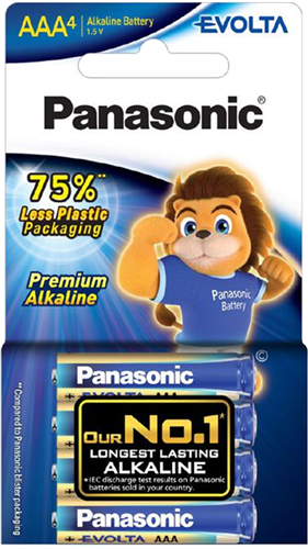 Panasonic Evolta AAA Alkaline Battery 4 Pack – Batteries & Chargers | ACP Online