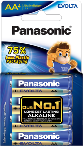 Panasonic Evolta AA Alkaline Battery 4 Pack – Batteries & Chargers | ACP Online