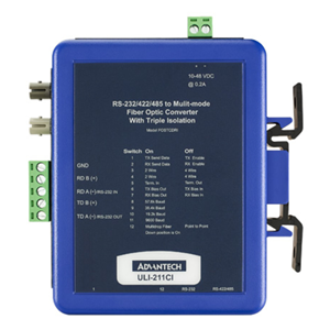 Advantech B+B FOSTCDRI RS-232/422/485 to Fiber (MM) Converter