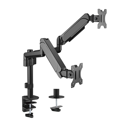 BRATECK Elegant Dual 17"-32" Counter Balance Monitor Pole Mount – Mount Brackets (LCD & Proj) | ACP Online