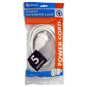 Sansai 240V Power Extension Cord 5m