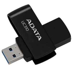 ADATA UC310 Swivel USB3.2 128GB Black Flash Drive