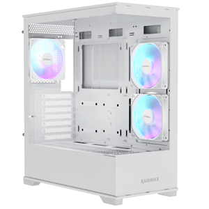 Raidmax i801 ATX Mid-Tower Case Tempered Glass White with ARGB