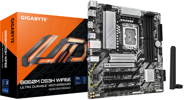 Gigabyte B860M DS3H WIFI6E mATX LGA1851 Motherboard – Motherboards | ACP Online