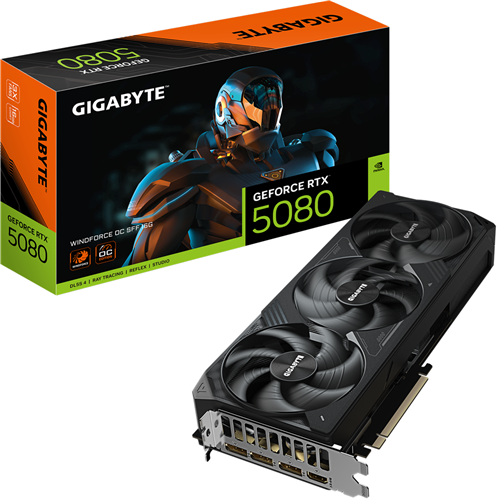 Gigabyte GV-N5080WF3OC-16GD RTX5080 16GB GDDR6X PCIE Graphics Card – Graphics Cards | ACP Online