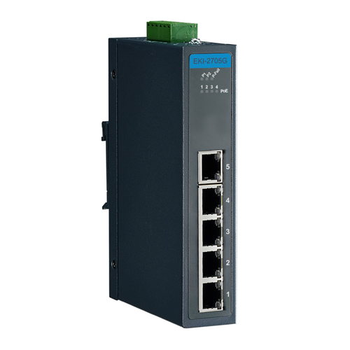 Advantech EKI-2705G-1GPI-A 4 Port PoE 24-48VDC Switch – Network Switches | ACP Online