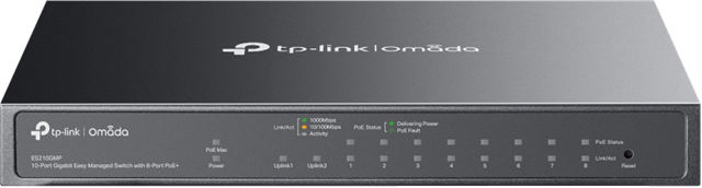 TP-Link ES210GMP 10 Port Gigabit Omada SDN PoE Switch – Network Switches | ACP Online
